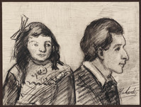 KT 1617
<br/>
Portret van een meisje en een jongen
<br/>
<em>Asscher, Henriëtte Sophia (1858 - 1933)</em>